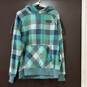 SPARK PAWS Men's Checkered Hoodie - Green and Gray
